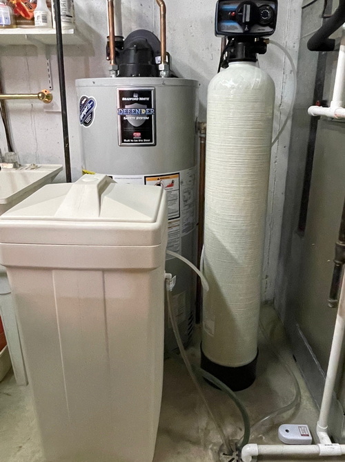 Beige Water Softener